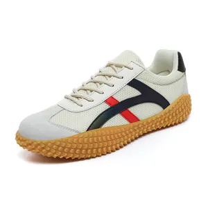 Zapatillas casuales de malla unisex con suela de goma antideslizante y rayas