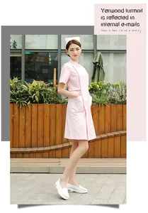 Comfortable white leather air cushion nurse shoes shown with a pink uniform outdoors