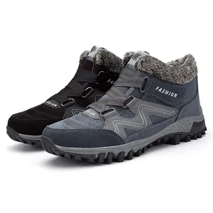 Bottes de neige chaudes avec doublure en fourrure et semelle antidérapante
