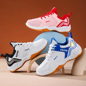 Chaussures de sport de badminton respirantes pour enfants disponibles en plusieurs couleurs