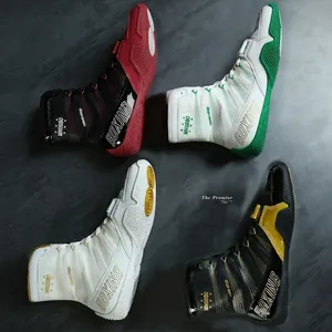 Professional non-slip boxing and wrestling shoes for men and women in multiple colors.