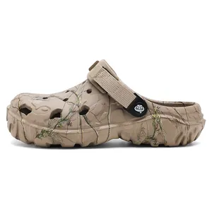 Breathable camouflage clogs with adjustable strap for summer beach outdoor activities
