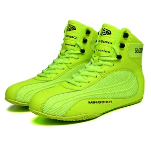 Professionelle neongrüne High-Top-Box- und Ringer-Schuhe für Erwachsene