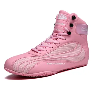 Professionelle rosa hochgeschnittene Box- und Ringerstiefel für Damen und Herren
