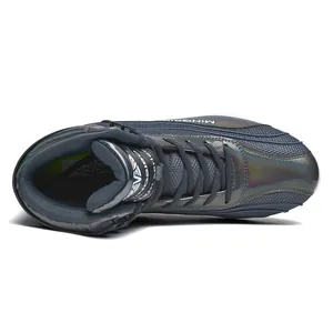Professionelle hohe Boxschuhe mit irisierendem Finish für Kampf- und Wrestlingtraining.