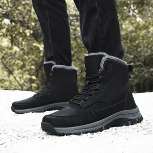 Botas de nieve cálidas con forro de felpa para hombre trekking