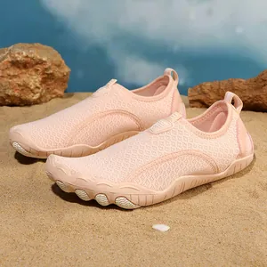 Breathable pink quick-dry water shoes for beach surfing and outdoor hiking on sand