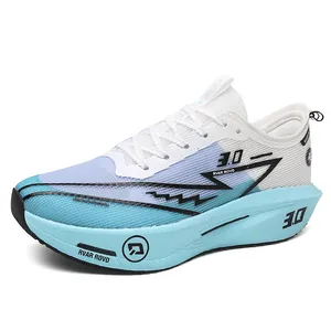 Professionelle Kohlenstoffplatten Laufschuhe Für Herren Damen Ultraleicht Netzgewebe Atmungsaktiv Stoßdämpfung Rennsportschuhe Farbverlauf Sneaker
