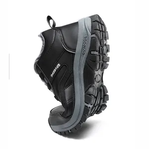 Black winter snow boots featuring thickened fur lining and heavy-duty non-slip outdoor sole