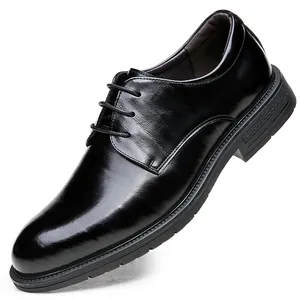Chaussures formelles classiques en cuir noir pour hommes, idéales pour le bureau