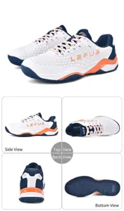 Chaussures de tennis et badminton professionnelles sous plusieurs angles