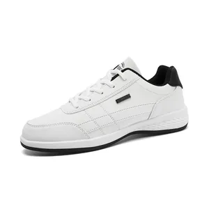 Zapatillas deportivas blancas impermeables para hombre para correr al aire libre y uso diario