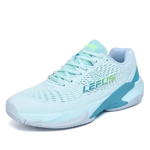 Chaussures de tennis et de badminton professionnelles respirantes en bleu clair