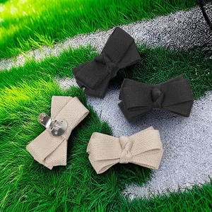 Fashionable High-Grade Knit Bowknot Shoe Charms Removable Fabric Bow Accessories For Sneakers Heels Flats DIY Decoration