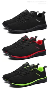 Breathable lightweight sports running shoes for men and women in three color variants