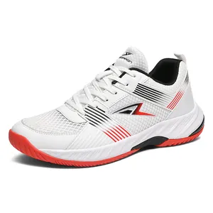 Chaussures de Badminton Professionnelles Maille Respirante Semelle en Caoutchouc Antidérapante Baskets d'Entraînement de Tennis en Salle Hommes Femmes Sport