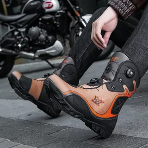 Botas profesionales de moto para rally off-road con hebillas giratorias dobles