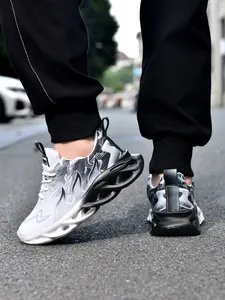 Detailed view of children's breathable basketball sneakers with shock-absorbing soles