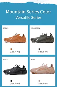 Guida colori scarpe da wading all'aperto in marrone, verde, nero e kaki
