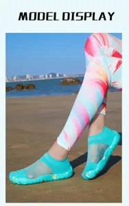 Lightweight turquoise quick-dry water shoes for beach and outdoor sports activities
