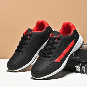 Unisex Artificial Leather Casual Sneakers Waterproof Breathable Skate Shoes Non-Slip Flat Board Shoes Sport Footwear Plus Size