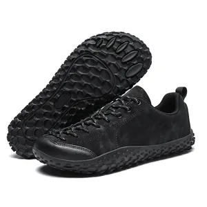 Wide Toe Box Barefoot Shoes For Men Women Outdoor Hiking Trail Running Shoes Non-Slip Lightweight Minimalist Sneakers Synthetic Leather