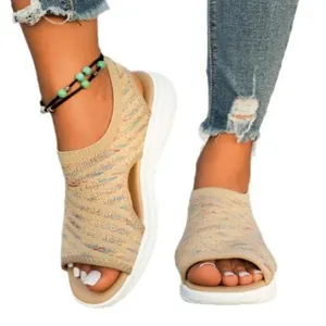 Bequeme Damen-Sandalen aus Mesh mit weicher Sohle und modischem Fischmaul-Design