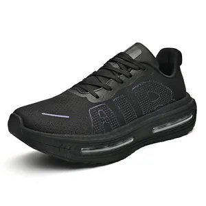 Unisex Air Cushion Running Shoes Mesh Breathable Sport Sneakers Luminous Thick Sole Shock Absorption Outdoor Jogging Shoes