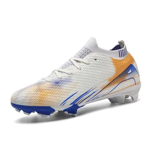 Professionele Voetbalschoenen Mid-Top Flyknit Ademend Training Voetbalschoenen Antislip FG Nop TF Turf Sneakers