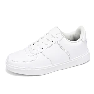 Classic unisex white low-top sneakers minimalist retro skate shoes for daily wear
