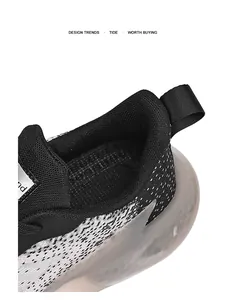 Detail macro view showing breathable mesh lining and popcorn cushion sole of men's runner