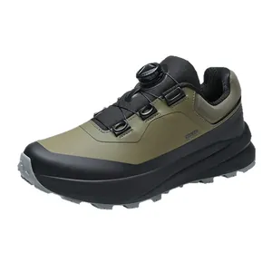 Zapatillas de senderismo para hombre verde oliva con cierre rotativo e impermeable