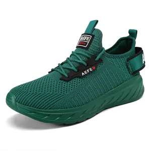 Men's Breathable Mesh Running Shoes Fly-knit Lightweight Sporty Casual Sneakers For Summer Spring Outdoor Walking Jogging Shoes