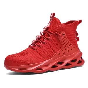 Safety Shoes Steel Toe Puncture Proof Work Sneakers For Men Women Breathable High Top Industrial Protective Footwear G01