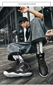 Scarpe da basket alte resistenti con fodera in pile per la moda di strada invernale