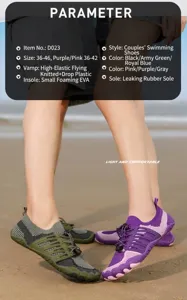Breathable fly-knit river tracing swimming shoes for beach sports and outdoor activities