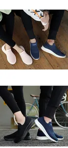 Close-up of breathable mesh slip-on sock shoes in multiple colors and lifestyle settings.