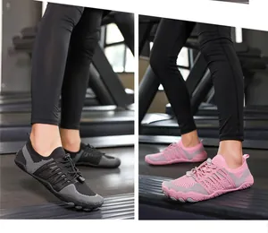 Lightweight breathable mesh water shoes with five-finger non-slip sole for fitness and beach