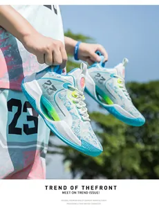 Breathable low-top basketball shoes featuring a vibrant multi-colored mesh design for sports