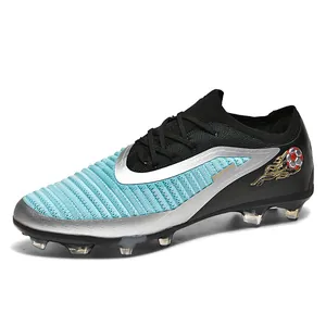 Professional low-top fly-knit soccer cleats for grass field matches and training sessions