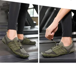 Army green breathable mesh aqua shoes for beach, swimming and light indoor exercise