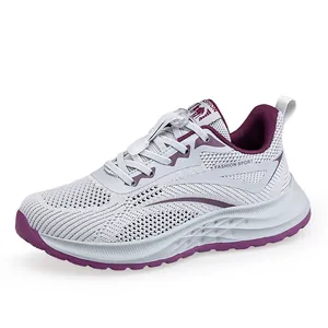 Unisex Fly-Woven Mesh Running Shoes Lightweight Breathable Hollow Walking Sneakers For Men Women Casual Sport Fitness Shoes