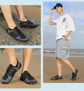 Breathable mesh barefoot water shoes with five-finger design for beach and swimming