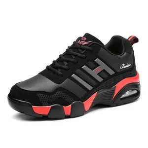 Unisex Air Cushion Running Shoes PU Leather Sports Sneakers Low Top Breathable Outdoor Training Shoes For Men Women