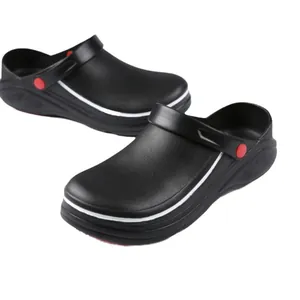 Schwarze rutschfeste EVA-Kochschuhe für die Küche, wasser- und öldichtes Design