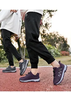Outdoor lightweight breathable mesh walking sneakers for seniors and casual wear