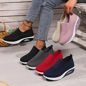 Variety of colorful fly-knit rocking shoes with air cushion for women