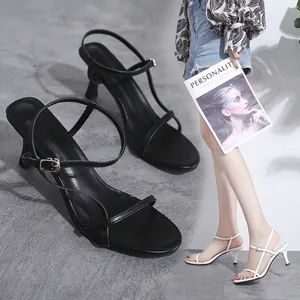 Sandali Donna Sexy con Tacco a Spillo Cinturino alla Caviglia Punta Aperta Fascia Sottile Minimalista Estate Moda Scarpe da Festa
