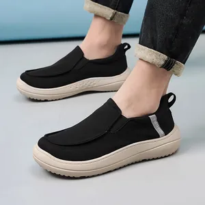 Herren Casual Slipper Segeltuch Atmungsaktiv Leichtgewicht Flach Wanderschuhe Rutschfest Bequeme Sommer Schuhe Für Den Alltag