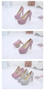 Elegantes zapatos de tacón con plataforma y lentejuelas en colores rosa y plateado